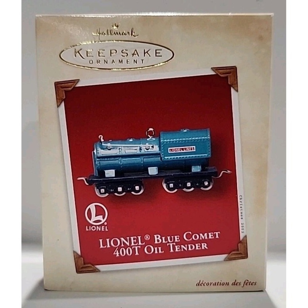 Hallmark 2002 Lionel Blue Comet 400T Oil Tender Die-Cast Ornament QX8243